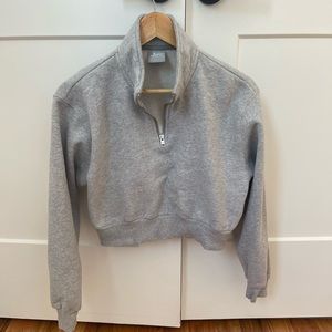 Aritzia TNA cozy AF quarter zip pullover sweatshirt size small